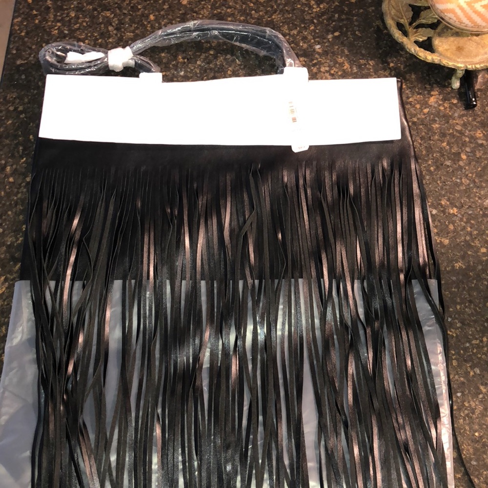 Leather fringe bag